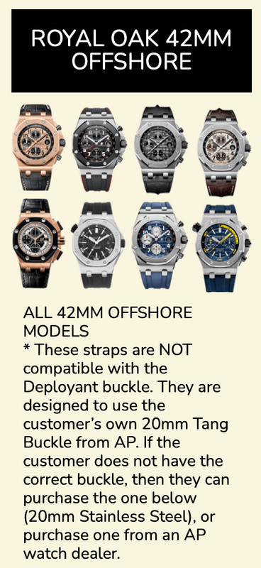 Rubber B Entegre Kauçuk Kayış | Audemars Piguet Offshore 42 mm ile Uyumlu