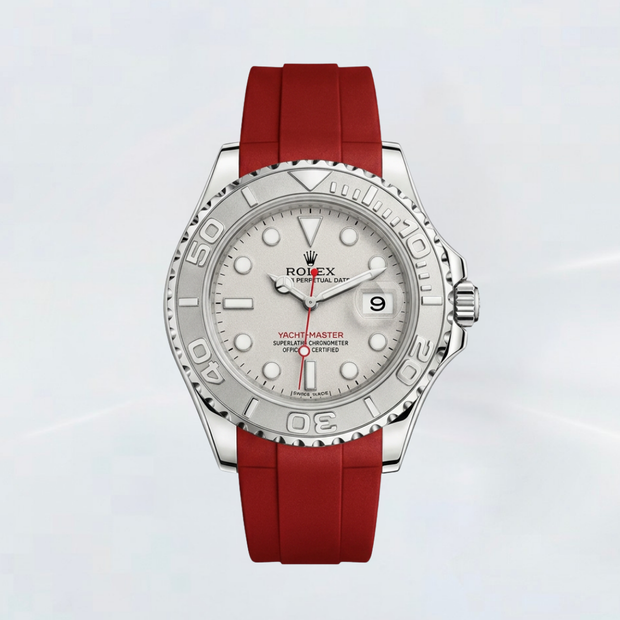 Rubber B Entegre Kauçuk Kayış | Rolex Yacht-Master 35 mm Tang Buckle Uyumlu