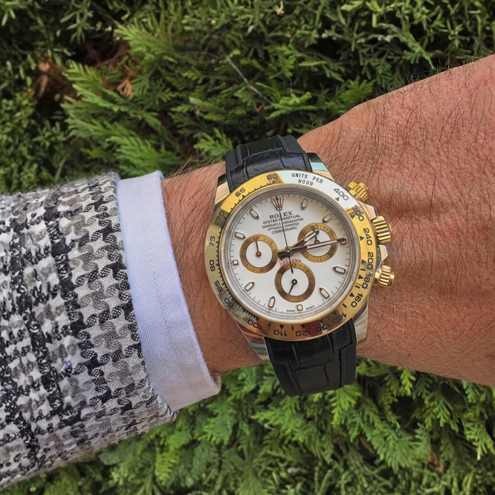 Daytona Çelik ve Çelik/Altın Oyster Bilezik (2023 Öncesi) ile Uyumlu