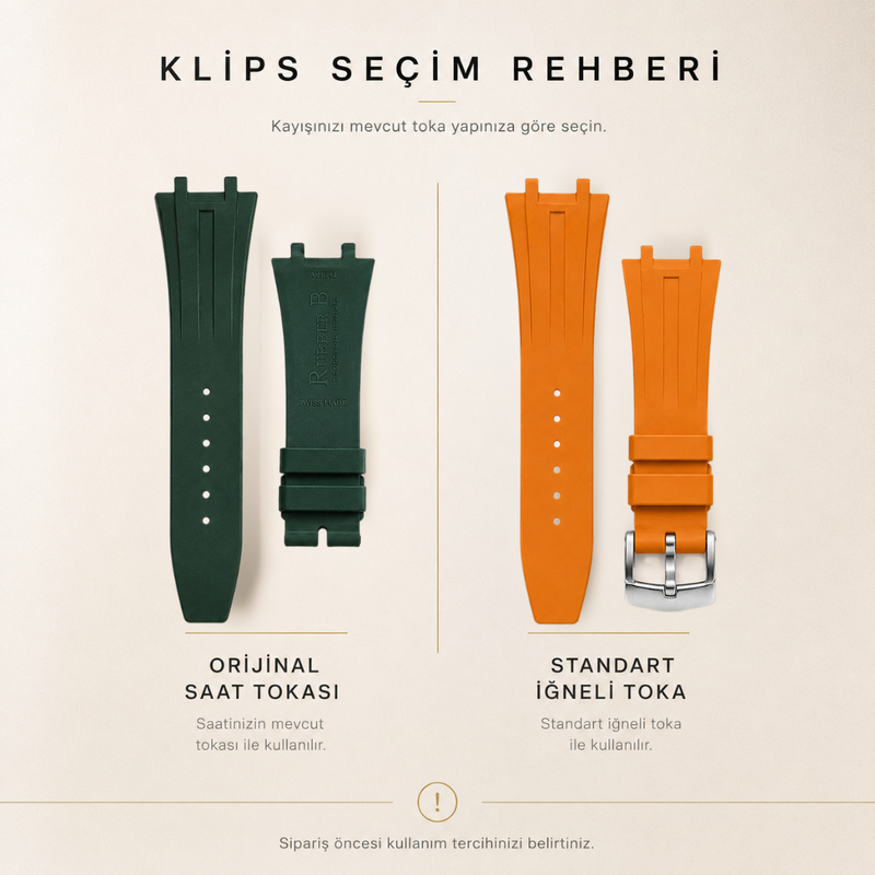 deneniyor- Rubber B Entegre Kauçuk Kayış | Audemars Piguet Royal Oak 41 mm Deri Kayışlı ile Uyumlu