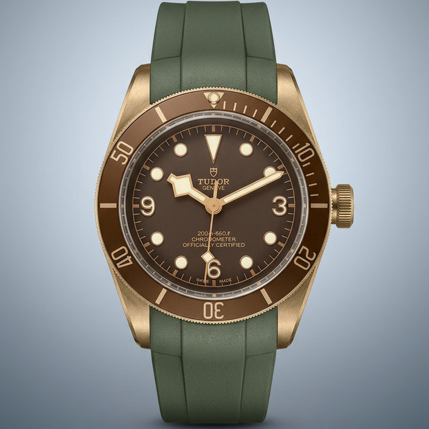 Rubber B Kauçuk Kayış | Tudor Heritage Black Bay Bronze 43 mm ile Uyumlu