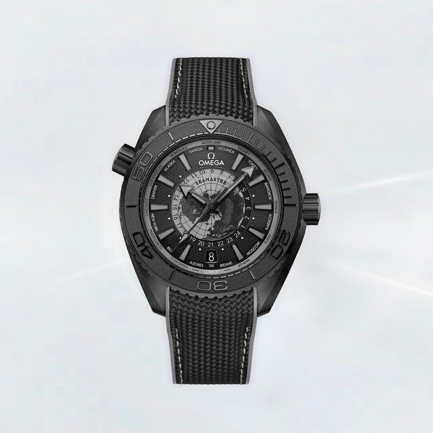 Rubber B Entegre Kauçuk Kayış | Omega Seamaster Planet Ocean 600M 45.5 mm Tang Buckle Uyumlu