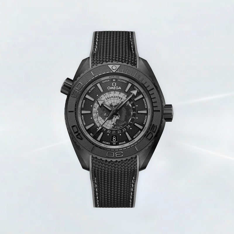 Rubber B Entegre Kauçuk Kayış | Omega Seamaster Planet Ocean 600M 45.5 mm Tang Buckle Uyumlu