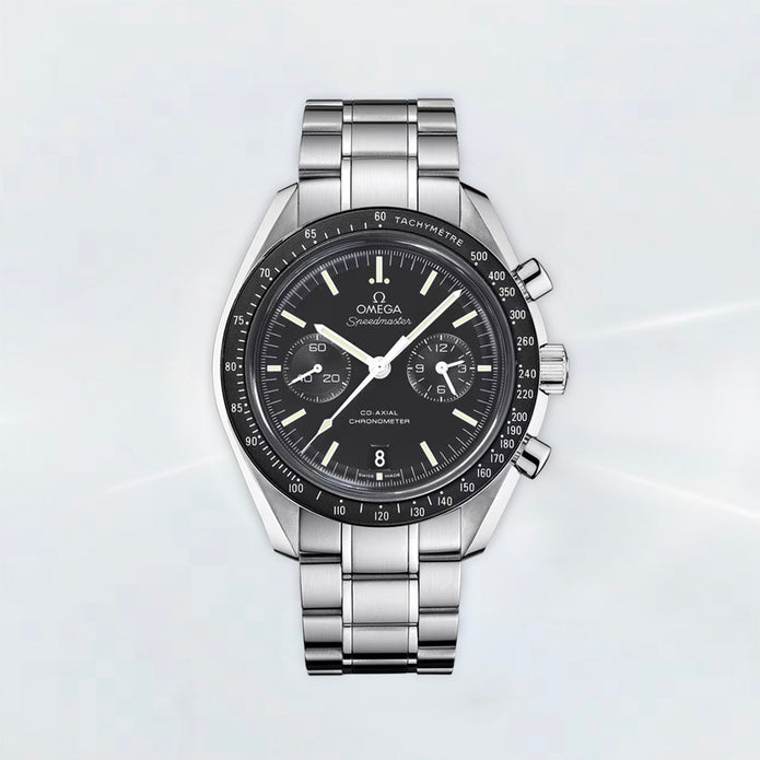 Rubber B Entegre Kauçuk Kayış | Omega Speedmaster Two Counters 44.25 mm Tang Buckle Uyumlu