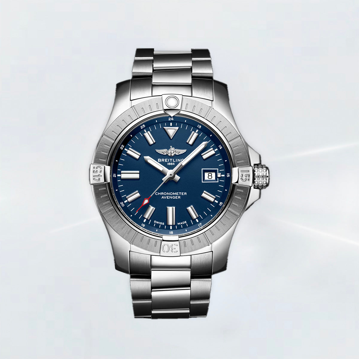 Rubber B Universal Kauçuk Kayış | Breitling Avenger 43 mm (21–22 mm Lug) Tang Buckle Uyumlu
