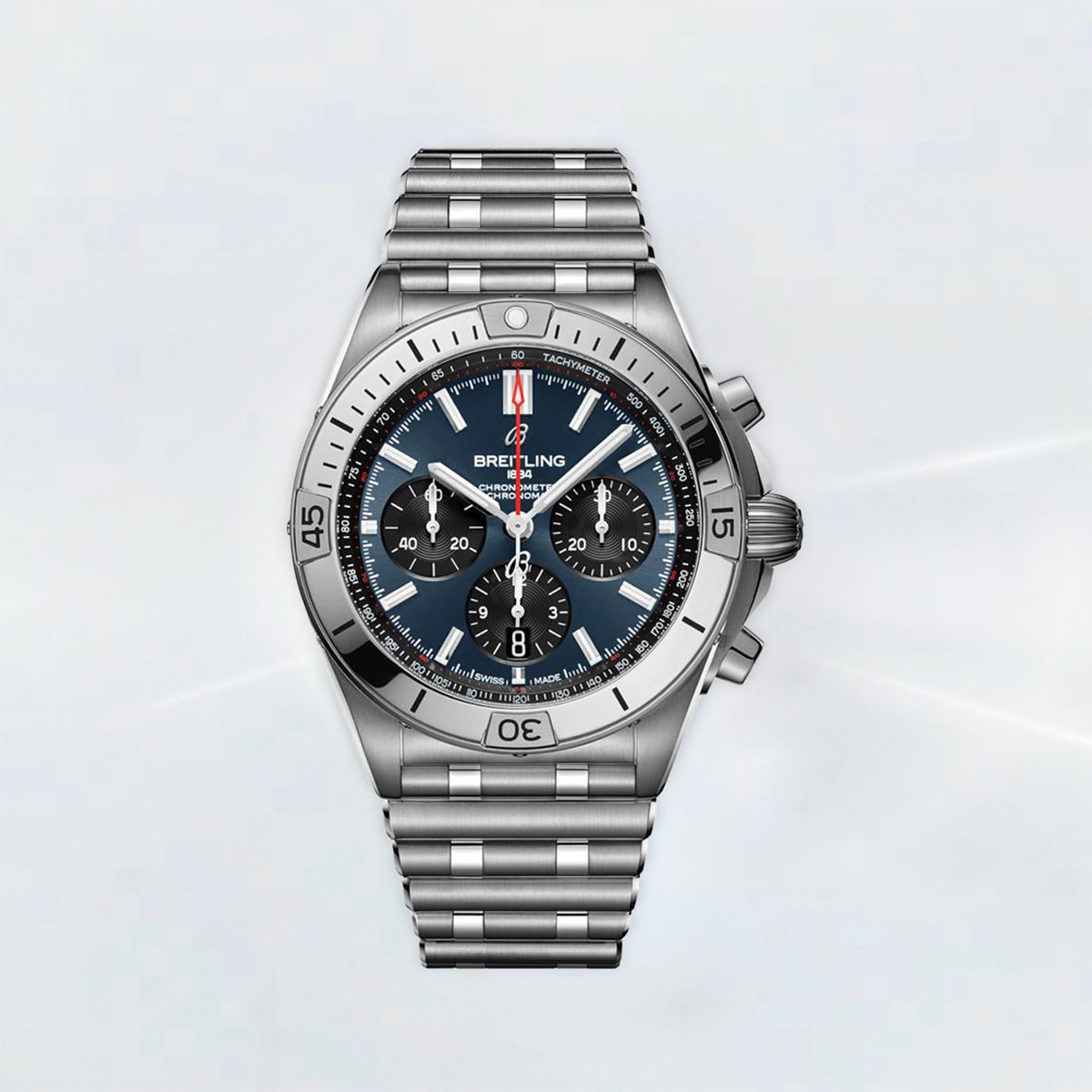Rubber B Universal Kauçuk Kayış | Breitling Chronomat 42 mm (21–22 mm Lug) Tang Buckle Uyumlu