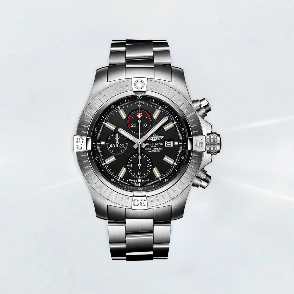 Rubber B Universal Kauçuk Kayış | Breitling Avenger 48 mm (23–24 mm Lug) Tang Buckle Uyumlu