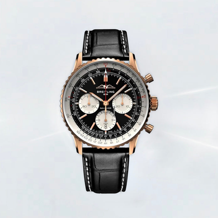 Rubber B Universal Kauçuk Kayış | Breitling Navitimer 43 mm (21–22 mm Lug) Tang Buckle Uyumlu