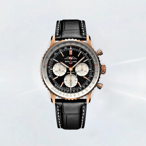 Rubber B Entegre Kauçuk Kayış | Breitling Navitimer 43 mm ile Uyumlu
