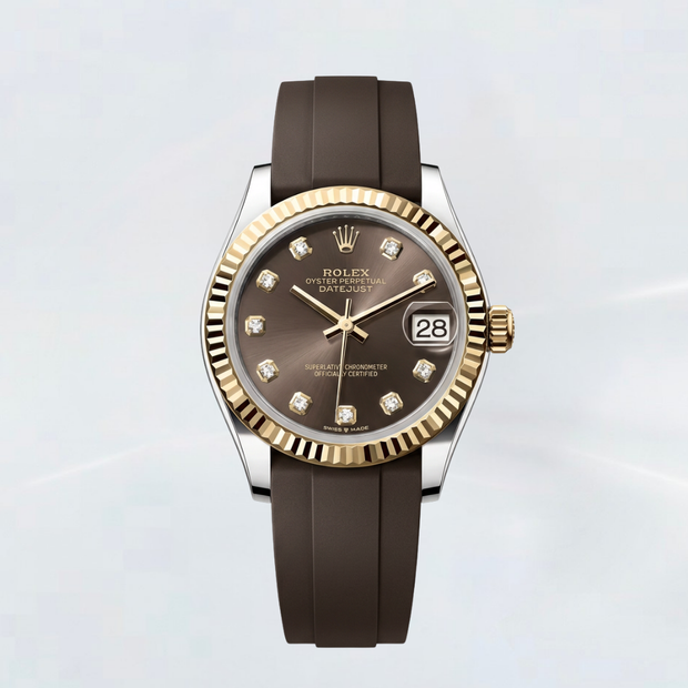 Rubber B Entegre Kauçuk Kayış | Rolex Datejust 31 (2020 Öncesi) Jubilee & President Bilezik ile Uyumlu