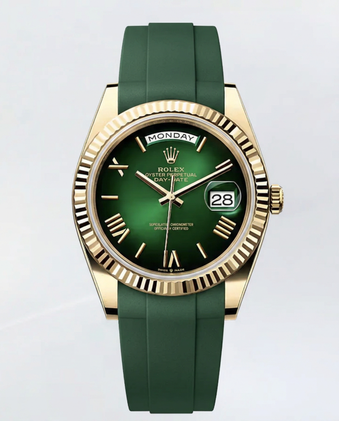 Rubber B Entegre Kauçuk Kayış | Day-Date 40 mm ( Ref: 228xxx ) ile Uyumlu