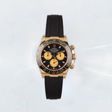 Rubber B Entegre Kauçuk Kayış | Rolex Daytona (Deri Kayışlı – Sarı / Beyaz / Rose Altın) ile Uyumlu