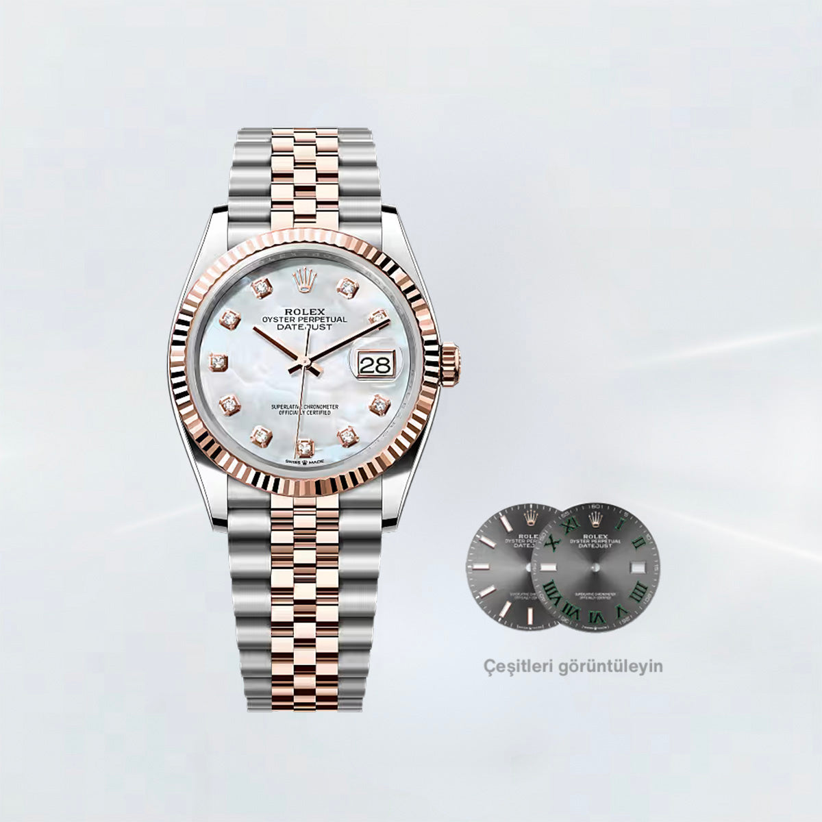 Rubber B Entegre Kauçuk Kayış | Rolex Datejust 36 mm (Ref: 126***) ile Uyumlu