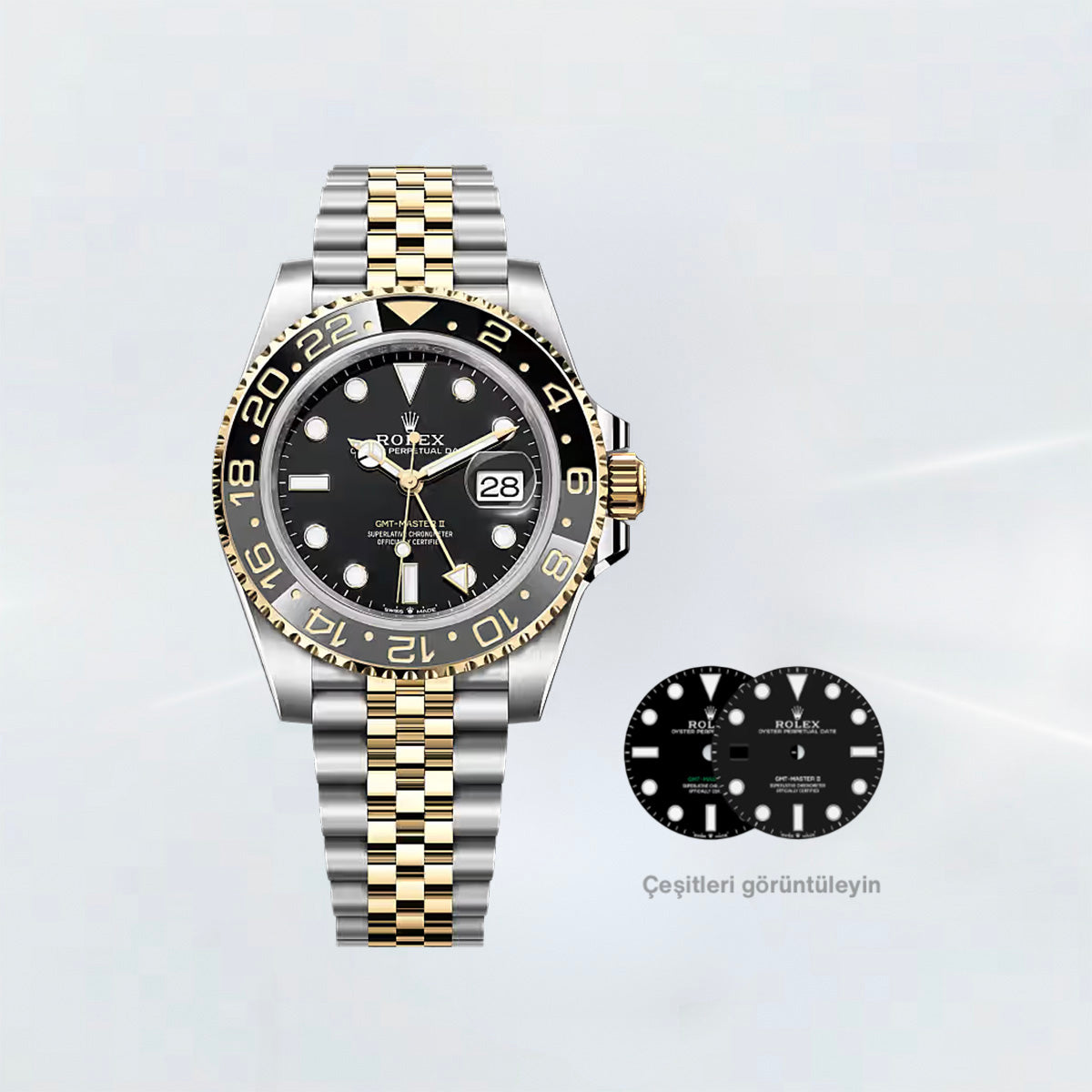 Rubber B Entegre Kauçuk Kayış | Rolex GMT-Master II Ceramic ile Uyumlu