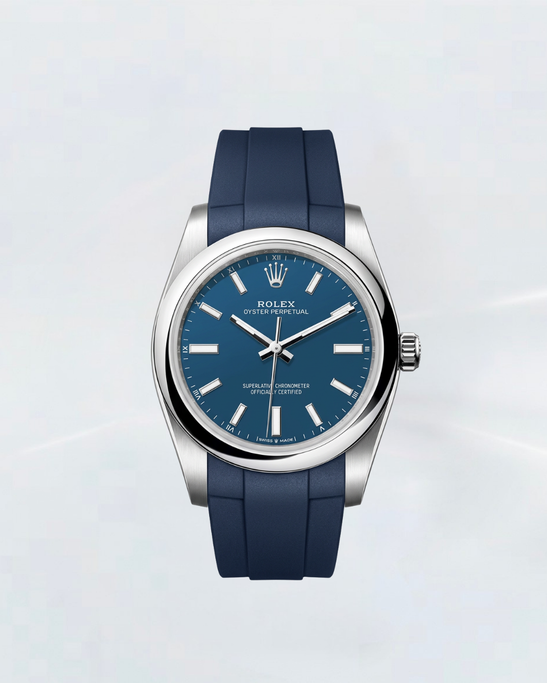 Rubber B Entegre Kauçuk Kayış | Rolex Oyster Perpetual 34 mm ile Uyumlu