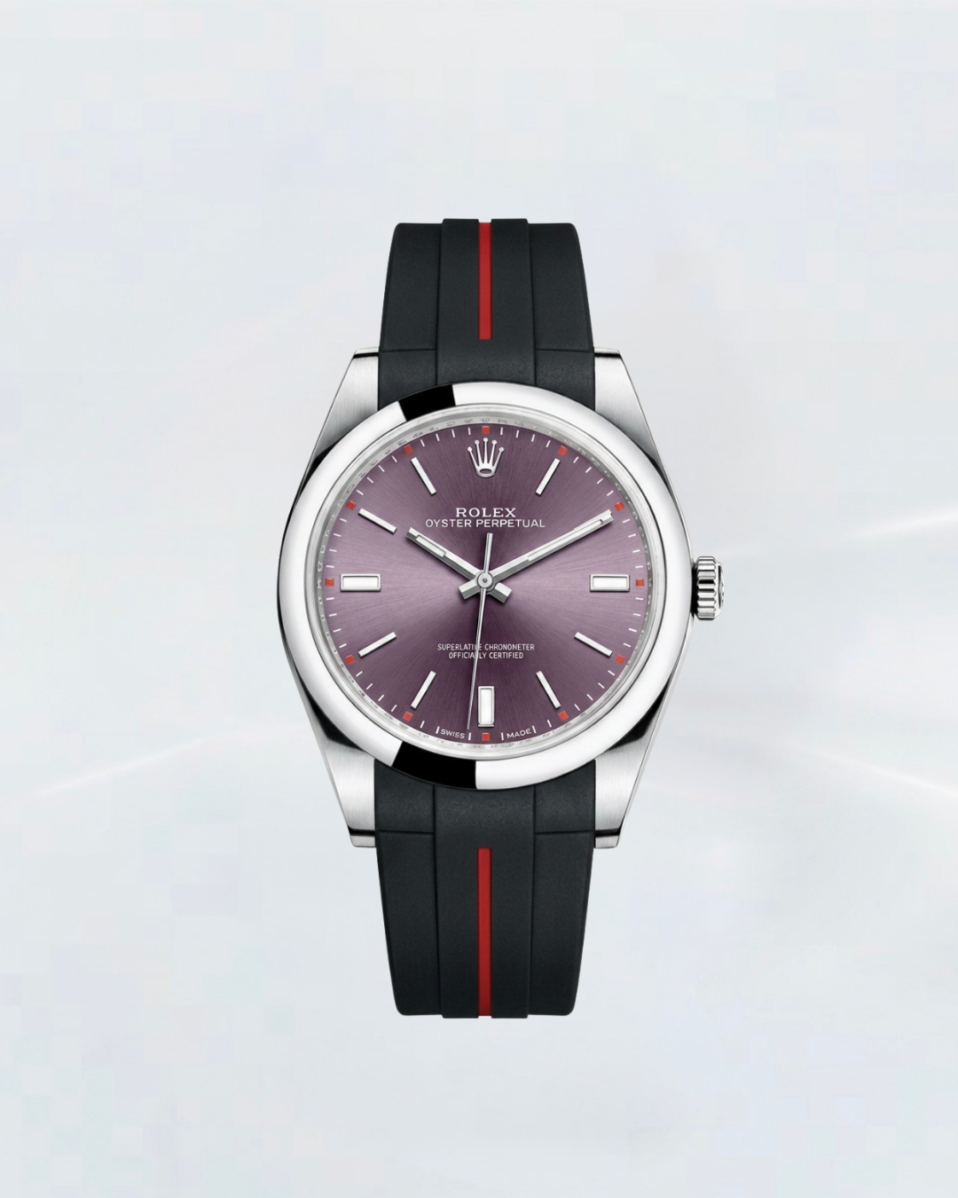 Rubber B Entegre Kauçuk Kayış | Rolex Oyster Perpetual 39 mm ile Uyumlu