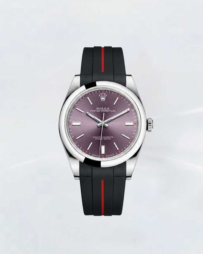 Rubber B Entegre Kauçuk Kayış | Rolex Oyster Perpetual 39 mm ile Uyumlu