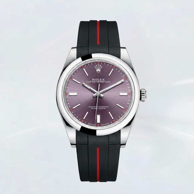 Rubber B Entegre Kauçuk Kayış | Rolex Oyster Perpetual 39 mm ile Uyumlu
