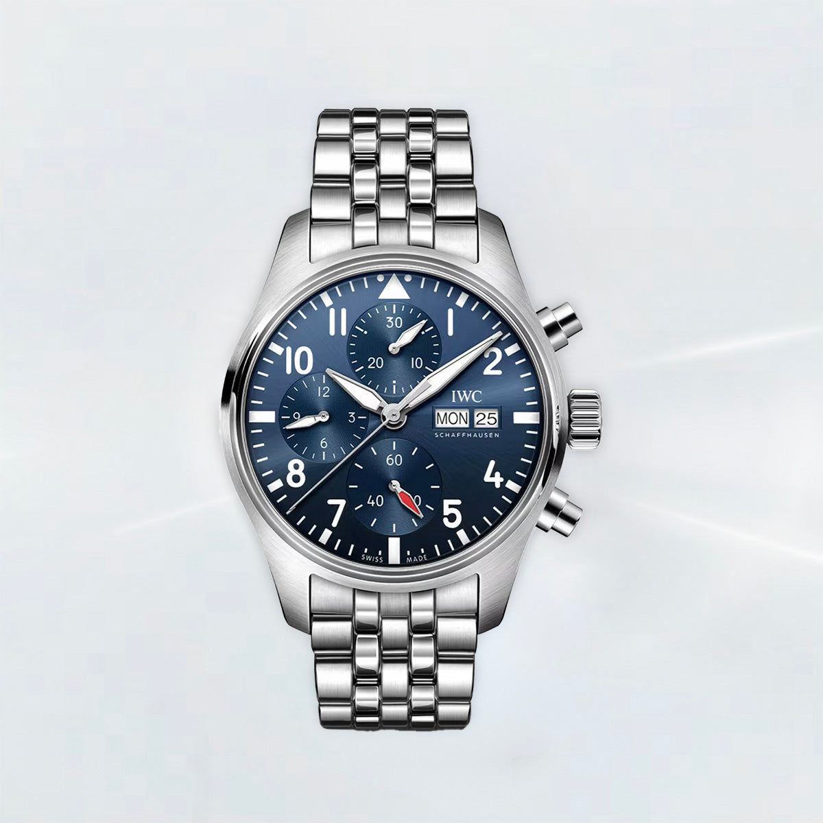 Rubber B Entegre Kauçuk Kayış | IWC Pilot Chrono 41 mm IWC ile Uyumlu
