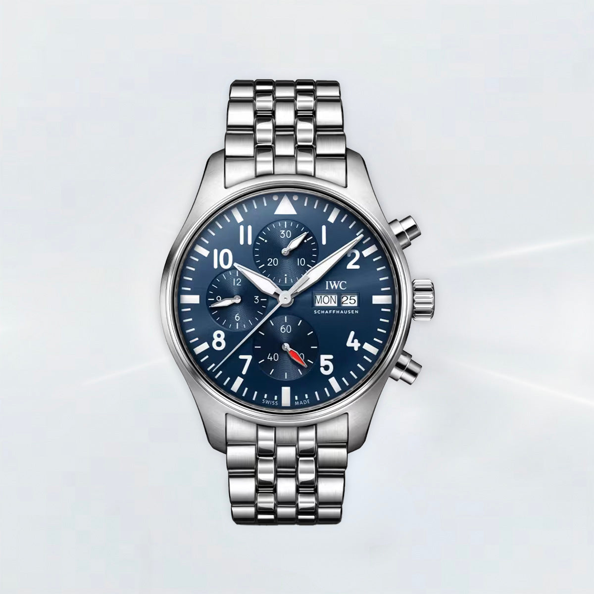 Rubber B Entegre Kauçuk Kayış | IWC Pilot Chrono 43 mm IWC Klipsi ile Uyumlu