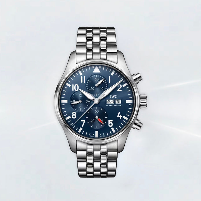 Rubber B Entegre Kauçuk Kayış | IWC Pilot Chrono 43 mm IWC Klipsi ile Uyumlu