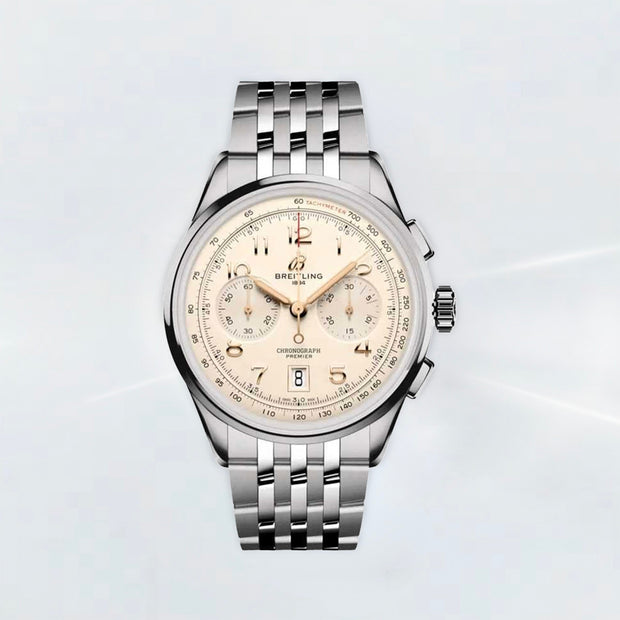 Rubber B Universal Kauçuk Kayış | Breitling Premier Chronograph 42 mm (21–22 mm Lug) Tang Buckle Uyumlu