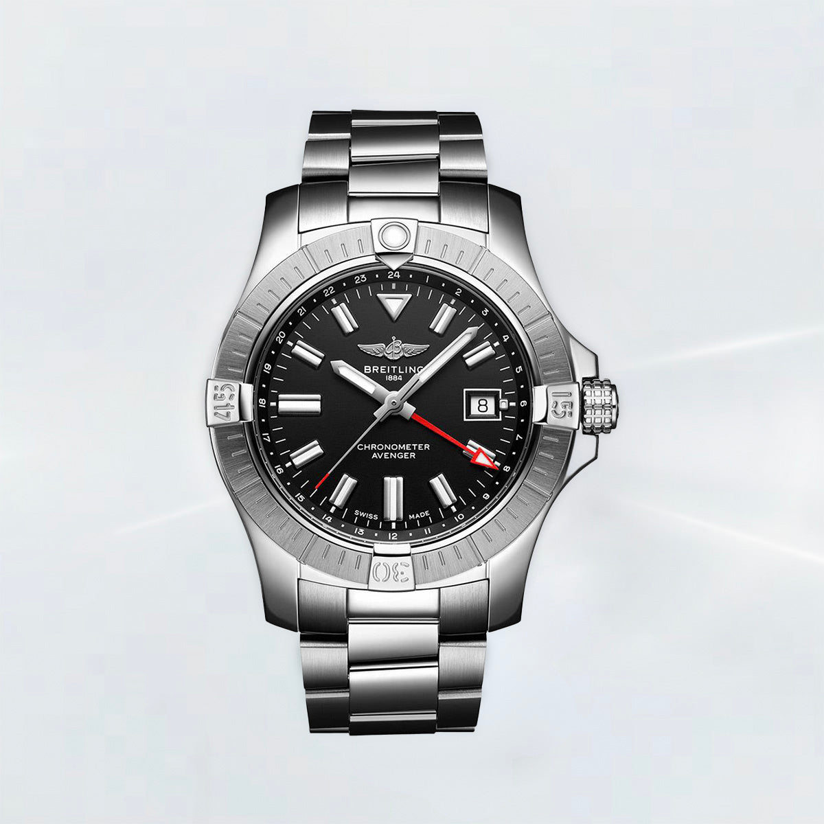 Rubber B Universal Kauçuk Kayış | Breitling Avenger 45 mm (21–22 mm Lug) Tang Buckle Uyumlu