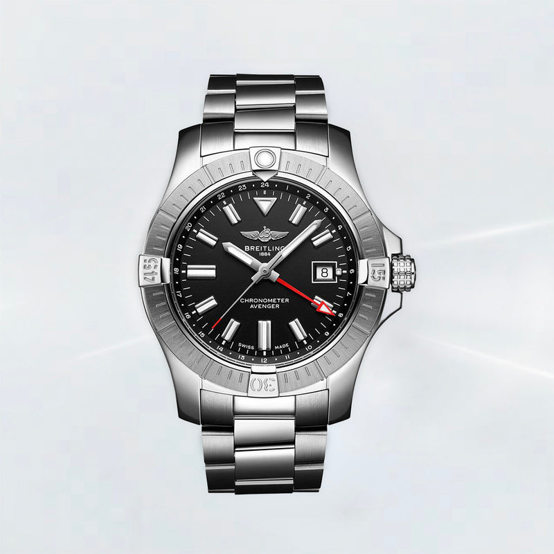 Rubber B Universal Kauçuk Kayış | Breitling Avenger 45 mm (21–22 mm Lug) Tang Buckle Uyumlu