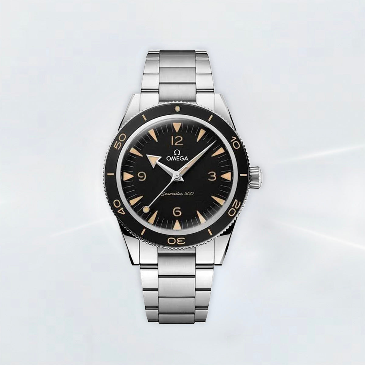 Rubber B Entegre Kauçuk Kayış | Omega Seamaster 300 Heritage Tang Buckle Uyumlu