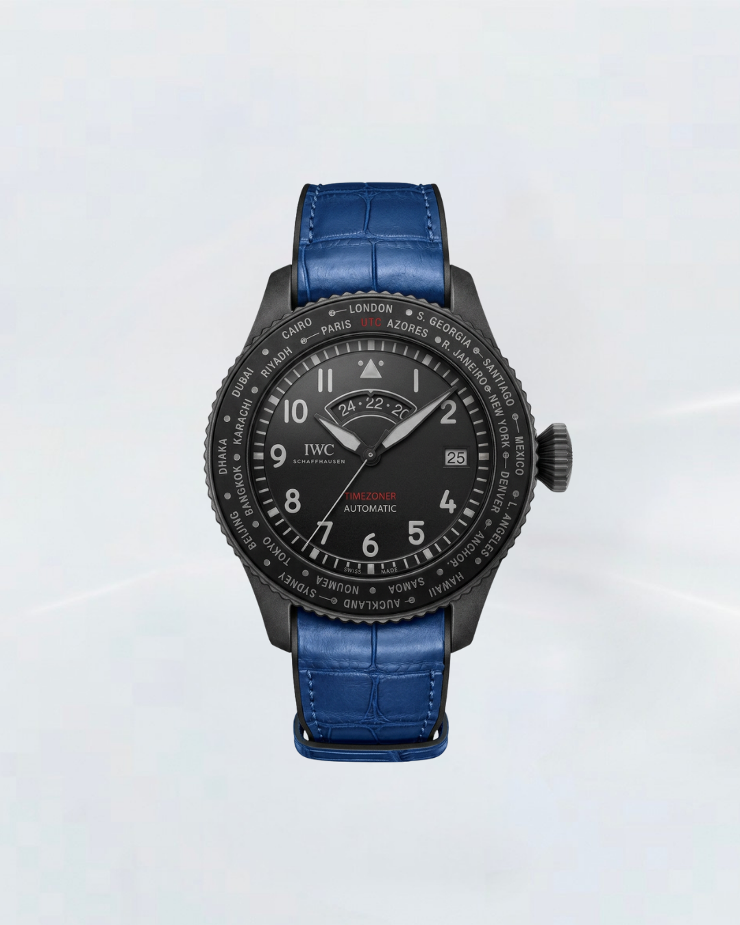 Rubber B Kauçuk Kayış | IWC Portugieser Timezoner ile Uyumlu