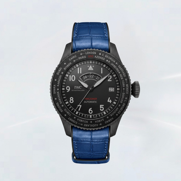 Rubber B Kauçuk Kayış | IWC Portugieser Timezoner ile Uyumlu