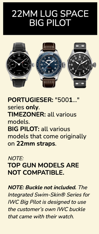 Rubber B Entegre Kauçuk Kayış | IWC Portugieser 5001 Serisi (22 mm Lug) IWC Klipsi ile Uyumlu