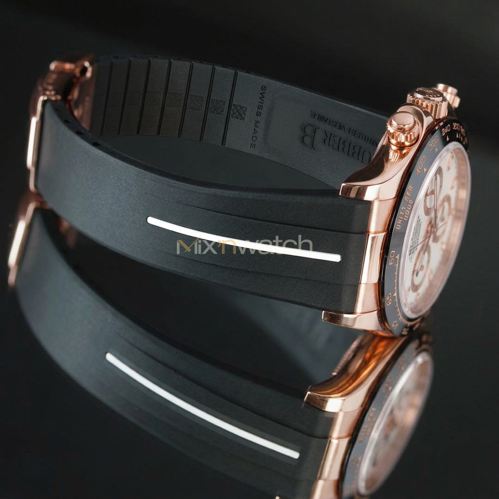 Daytona Deri Kayış Rose Gold Uyumlu