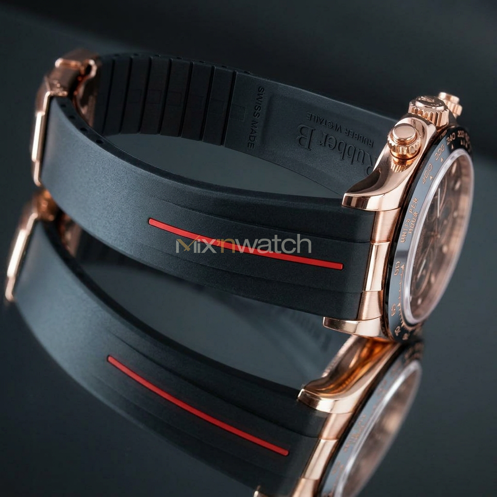 Daytona Deri Kayış Rose Gold Uyumlu