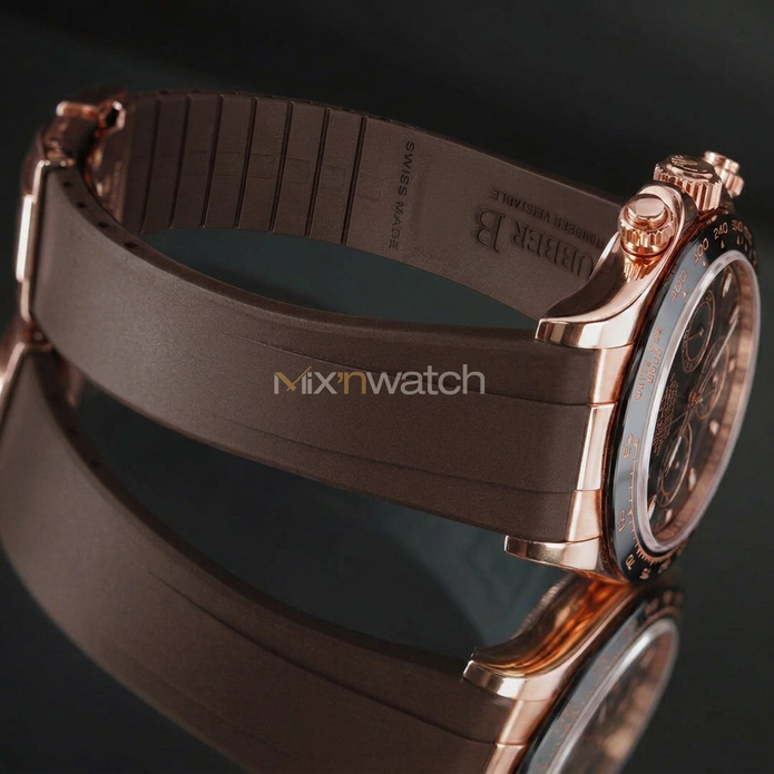 Daytona Deri Kayış Rose Gold Uyumlu