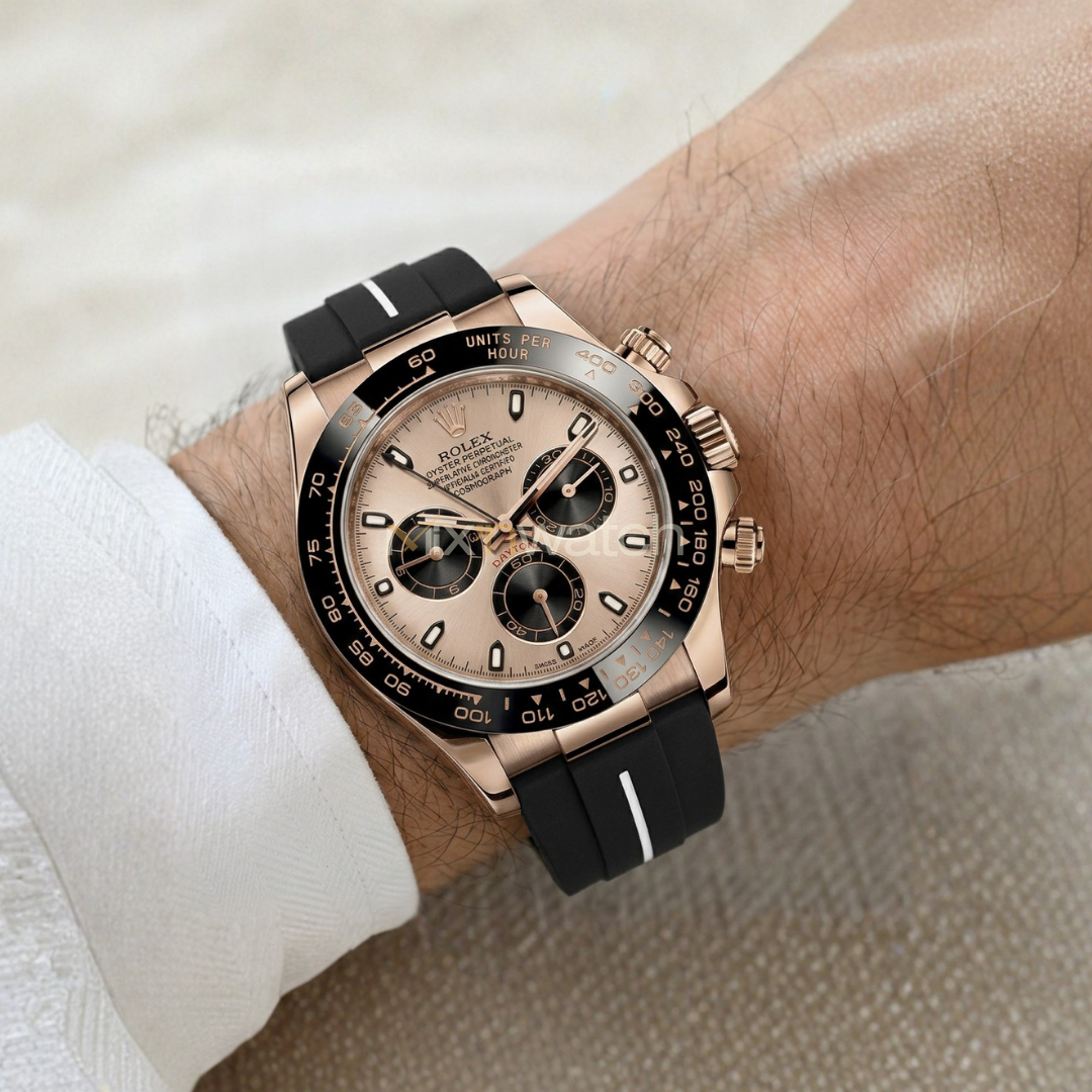Daytona Deri Kayış Rose Gold Uyumlu