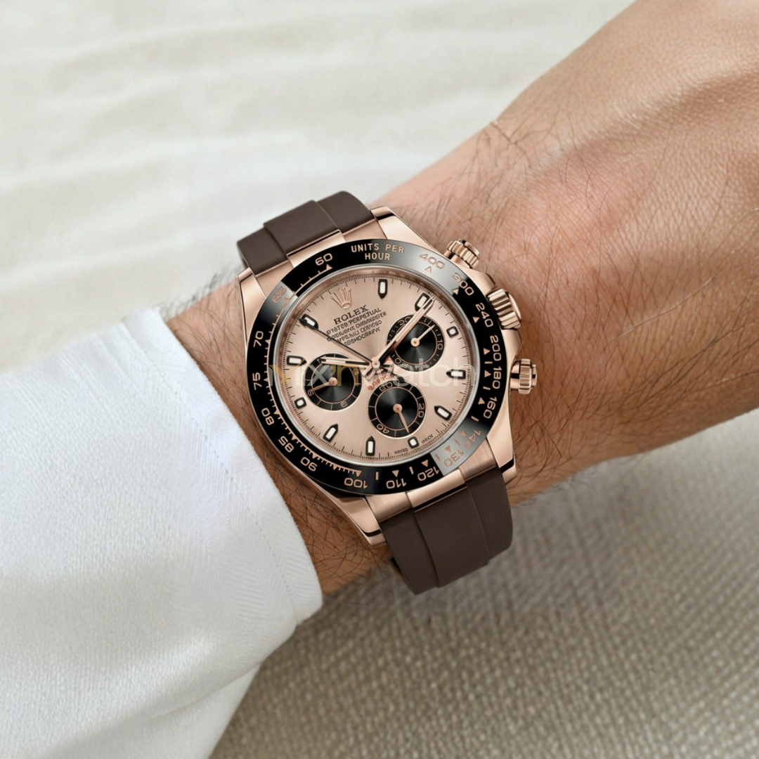 Daytona Deri Kayış Rose Gold Uyumlu