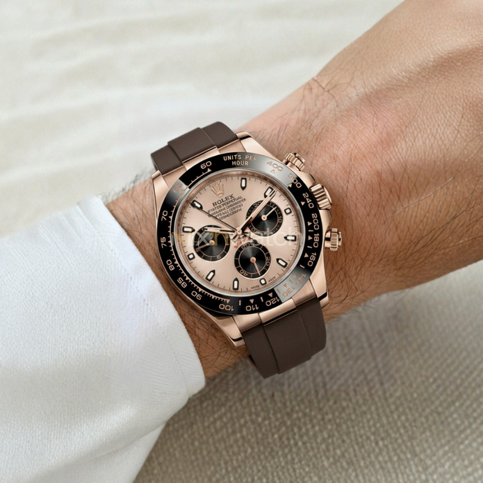 Daytona Deri Kayış Rose Gold Uyumlu