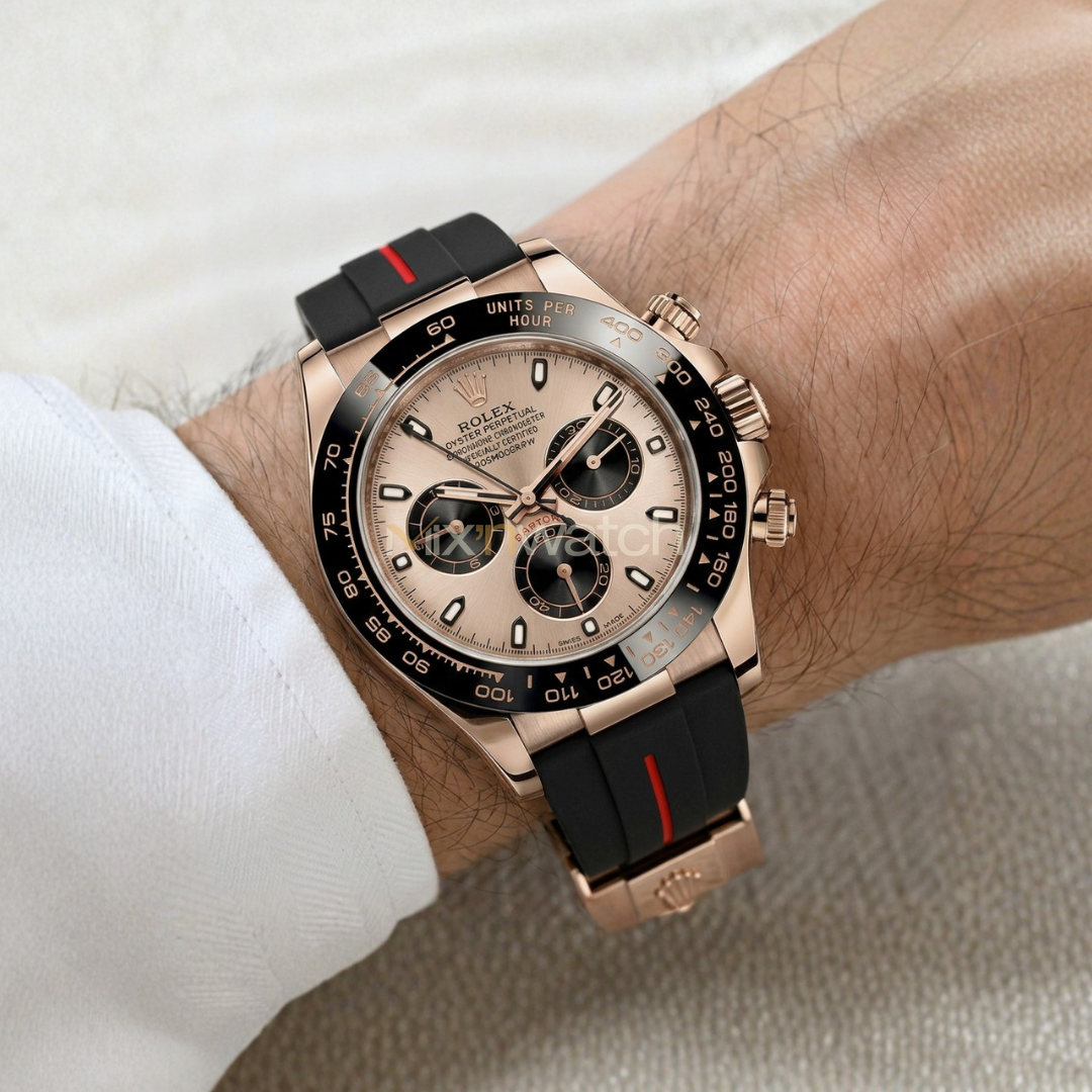 Daytona Deri Kayış Rose Gold Uyumlu