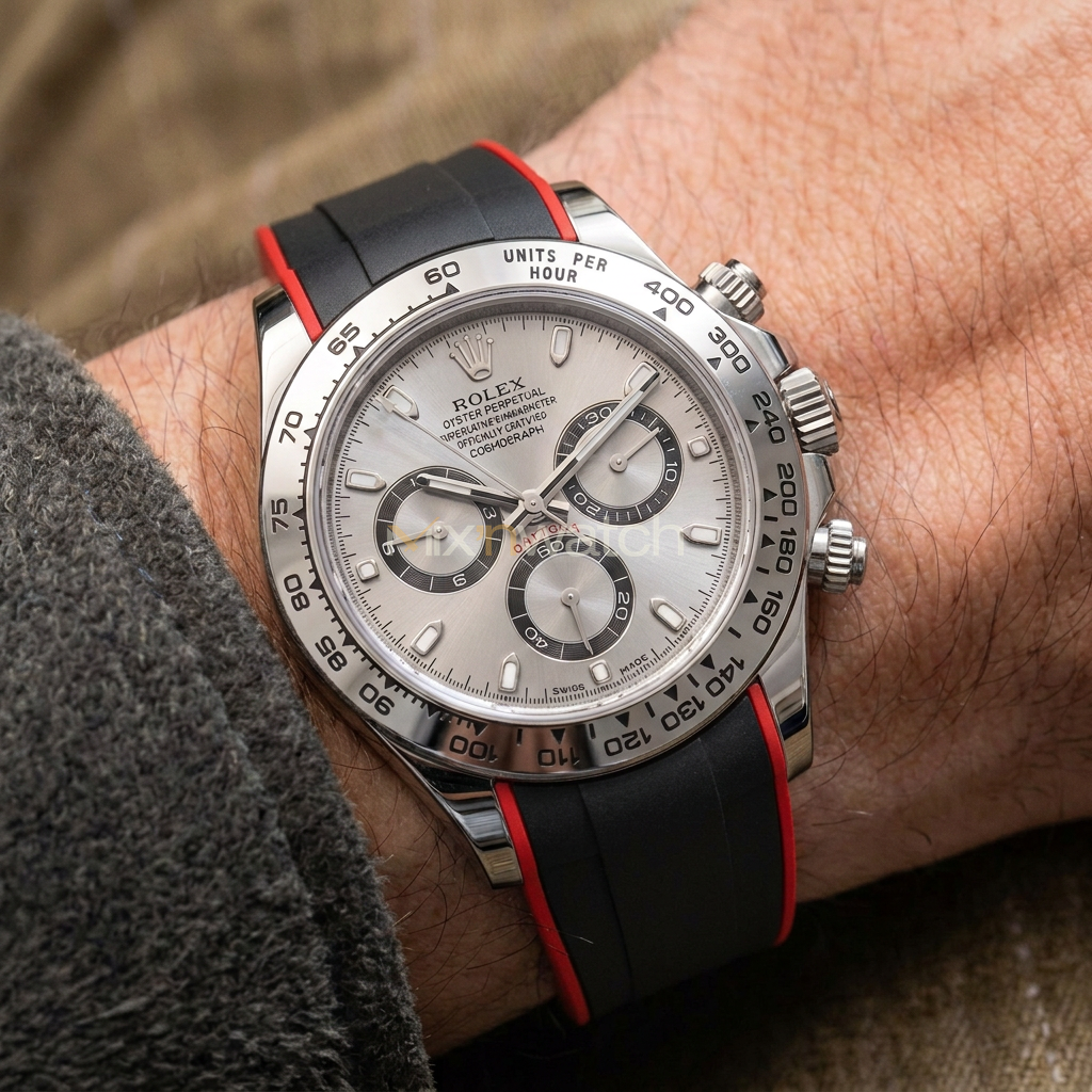 Daytona (1165xx) White Gold, Platinum, Rose Gold Oyster (2023 Öncesi) Kayış ile Uyumlu